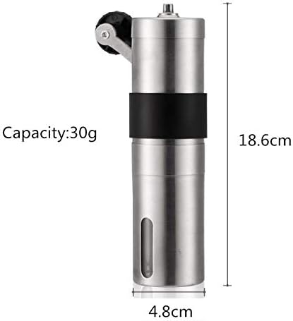 Coffee Dosing Ring 2 Size Manual Ceramic Coffee Grinder Stainless Steel Adjustable Coffee Bean Mill With Rubber Loop Ring Easy Clean Kitchen Tools