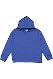 LAT Apparel Youth Pullover Fleece Hoodie - Small - Vintage Royal