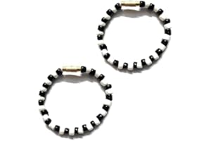 Bro Mart Bracelet For Baby Nazariya, Baby Nazaria Black and White Beads Bracelet For Evil Eye Protection Nazariya (Pack of 2)