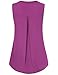 Bebonnie Sleeveless Tops For Women, Chiffon Summer Casual Tank Blouse and Shirts Magenta L
