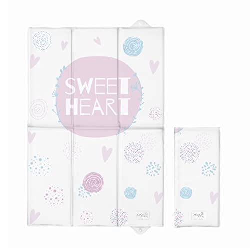 Foldable Baby Travel Changing Mat Soft Waterproof Portable Diaper Nappy Changer (Sweetheart)