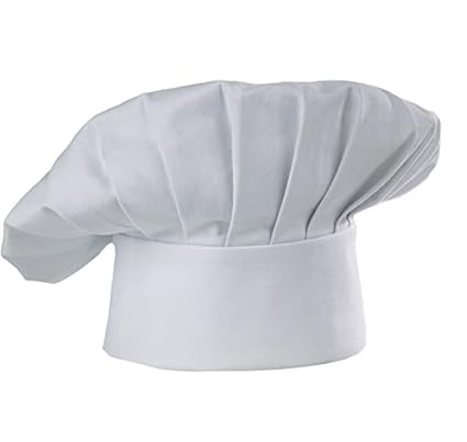 Aurum Creations Cotton White Chef Cap Hat Cook Cap Restaurant Cap