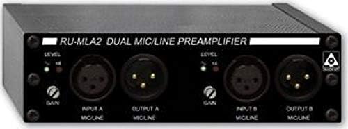 RDL RU-MLA2 Audio Preamplifier 2 CH, Detachable IO Terminal Blocks, Gain Trim on Each Input - Power Supply Included
