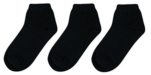 Plain black ankle socks - women s socks - 3 pack