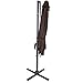 Sundale Outdoor 8.2ft Square Offset Hanging Umbrella Market Patio Umbrella Aluminum Cantilever Pole with Crank Lift, Corss Frame, Polyester Canopy, 360°Rotation, for Garden, Deck, Backyard (Coffee)