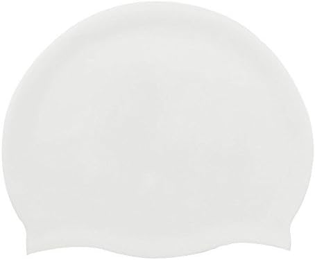 Medifier Elastic Silicone Water Pool Swimming Hat Cap Ear Wrap Hat for Long Hair Adults