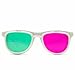 GloFX Flip Up 3Diffraction Glasses - White Flips Rave Prism Grating Diffraction w/Anaglyph Anaglphic 3D