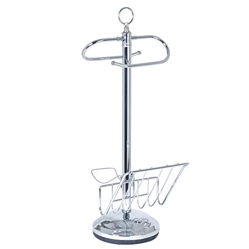 Better Living Products 54542 Toilet Valet Free Standing Toilet Tissue Holder and Dispenser, Chrome