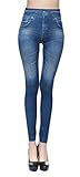 Womens Sexy Basic Hight Waist Denim Print Jean Leggings
