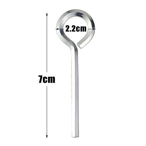 Twdrer 20 PCS 5/32" Sliver Standard Hex Dogging Key with Full Loop,Solid Metal Allen Wrench Door Key for Push Bar Panic Exit Devices