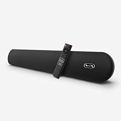 Soundbar, MEGACRA 80 Watts TV Sound Bar Home Theater Speaker with Dual Connection Way, TV/Cable Remote Learning Function, 4 Drivers, Movie/Music/Dialogue Audio Mode, Enhanced Bass Technology (Renewed)