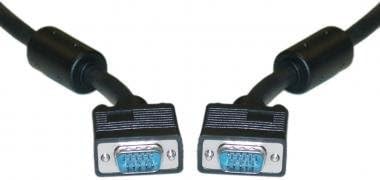 HD15 (SVGA) Male / HD15 (SVGA) Male, Coaxial, with Ferrite Bead, Black, 150 ft