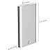 MIIIW Professional Business Card Holder Metal Pocket Business Card Case Thumb-Drive Slim Name Card Carrier for Men & Women, Silver