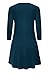 Womens 3/4 Sleeve Tunic Tops Loose Basic Shirt