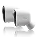 Silicone Case for Arlo Ultra 2 & Arlo Pro 4 (White 2 pcs) - Series Skins w/Mount Cover for Arlo Pro 3 - Silicon Sleeves for Arlo Ultra 2 Security Camera - Skins for Arlo Pro3 Cam & Mount Base by Sully