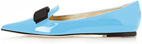 Eldof Women's Flats, Pointed Toe Flats Pumps, Patent Leather Flats Pumps, Walking Dress Office Classic Comfortable Flats