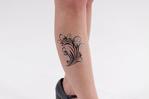 タトゥーシール ハロウィン 【スワロフスキー】〔GEM TATTOO SWAROVSKI〕かわいい 長持ち パーティー コスプレ 仮装 ボディピアス ボディ ジュエリー 本物のスワロフスキー使用 (デザイン10)
