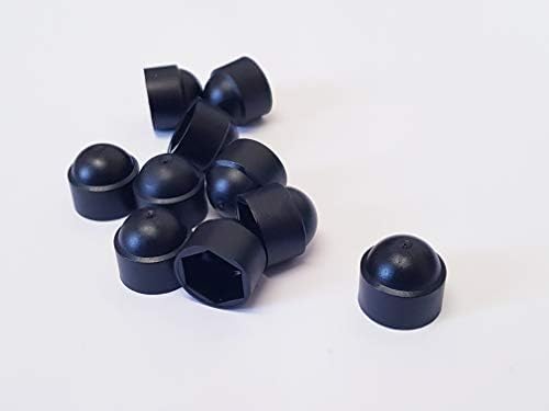 Black Plastic HEX NUT/Bolt CAPS (M6)(Pack of 20)