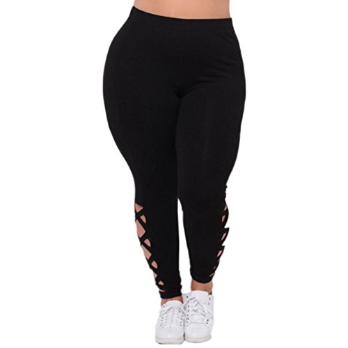 image for Napoo Clearance Women Elastic Solid Criss-Cross Workout Dance Yoga Pan