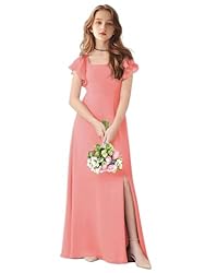 TAISHAN Junior Bridesmaid Dress for Wedding Ruffle