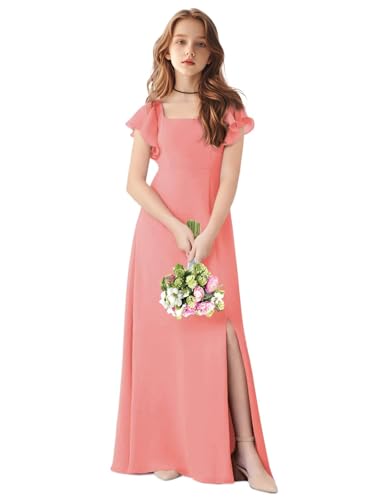 TAISHAN Junior Bridesmaid Dress for Wedding Ruffle