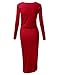 Doublju Drawstring Waist V-Neck Long Dress (Plus size available)