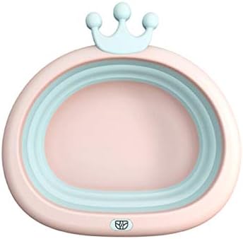 Newborn Baby Foldable Tub Baby Bath Tub Shower Gel Portable Folding Children's Environmentally Friendly Baby Washbasin Blue