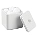 InterDesign Gia Bathroom Vanity Canister Jar for Cotton Balls, Swabs, Cosmetic Pads - White