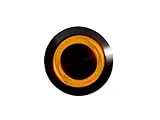 mod/smart Amber Illuminated Bulgin Style Latching Vandal Switch - 22mm -Black Housing - Ring Illumination