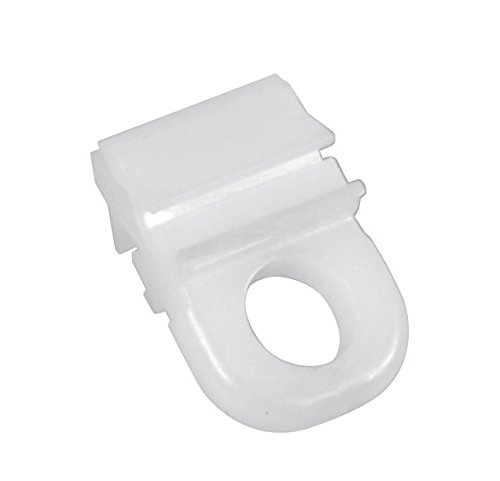 Trimming Shop Set di fili per tende e ganci, 25 m, con 25 ganci e 25 occhielli, da ritagliare, durevole, multiuso, per tende, velate e altro, colore bianco