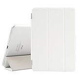 BESDATA Ultra Thin Magnetic Smart Cover (Wake/Sleep Function) & Clear Back Case for Apple iPad Mini 2 / Mini 3 (with Retina Display) + Screen Protector + Cleaning Cloth + Stylus (White)