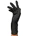 PERFEHAIR Black Reusable Latex Gloves, Salon Hair Color Dye Gloves-Medium Size (Pack of 10)