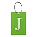 Shacke Luggage Tag Initial – Fully Bendable Tag w/Stainless Steel Loop (Letter J)