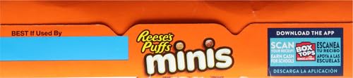 REESE’S PUFFS MINIS BREAKFAST CEREAL, CHOCOLATE PEANUT BUTTER CEREAL, 11.7 OZ