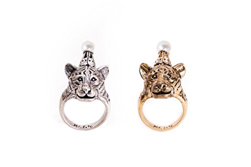 Mr. kate turnt tiger party animal oxidized silver plate…