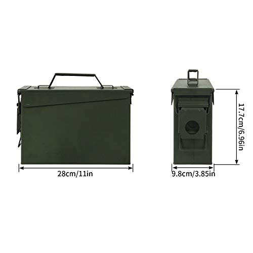 GUGULUZA Metal Ammo Can .30 Cal, Lockable Ammo Storage Case, Military
