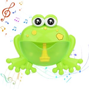 Light Up Baby Bath Bubble Toys,Tub Big Frog Automatic Bubble Maker Blower with 24 Music Baby Fun Shower Toys , for Boys, Girls