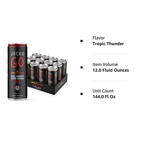 Jocko GO Energy Drinks Sugar Free KETO, Vitamin B12, Vitamin B6
