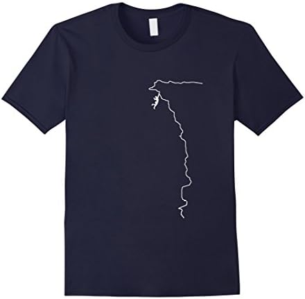 Mens Rock Climbing Shirt Thrill Seekers Bouldering T-Shirt XL Navy