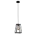 Wideskall Industrial Metal Iron Frame Lantern Mini Hanging Pendant Light 1-Bulb Lighting Fixture, Matte Black Finish, UL Certificated (Square Lantern)