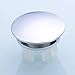 Orhemus Solid Brass Sink Overflow Cap Round Hole Cover for Bathroom Basin, Polished Chrome Finished