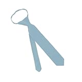Solid Color Toddler Boys 11 Inch Satin Finish Zipper Tie - Jacob Alexander