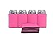 QualityPerfection 12 Pink Party Drink Blank Can Coolers (12 or 25 Bulk Pack) Blank Beer and Soda Coolies Sleeves | Soft, Insulated Coolers | 45 Colors | Perfect For DIY Projects,Holidays,Events