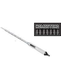 Hidrómetro de jarabe de arce, medidor de azúcar y contenido de humedad (densidad) de savia hervida, escala de cebo y novia, calibrado para crear jarabe de arce puro.