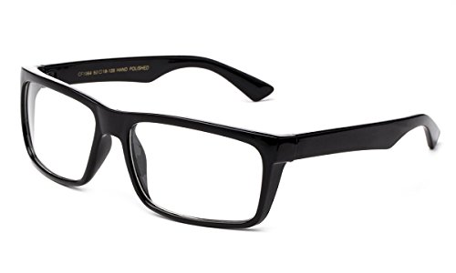 Newbee Fashion - "Avenue" Large Squared Fashion Clear Lens Glasses