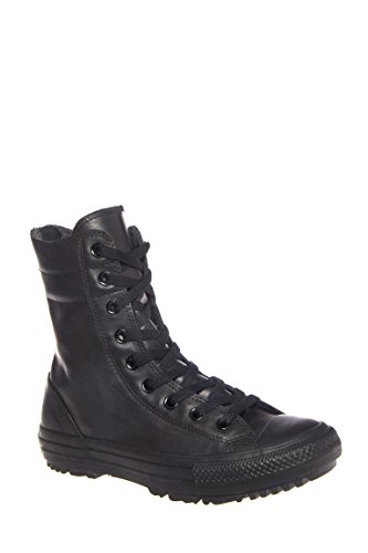 Converse Women's Chuck Taylor All Star Hi-Rise Boot Rubber, Black/Black (5)