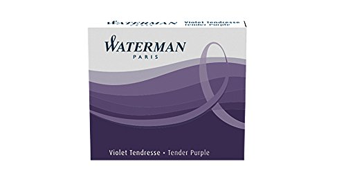 Waterman Mini International Cartridges for Fountain Pens, Tender Purple, Box of 6 (S0110980)