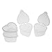 BSTYU Slime Storage Container - 24 Pack Heart-Shaped Slime Slime Box Tank with Lids - Leak-Proof Transparent Plastic Foam Ball Slime Storage Containers