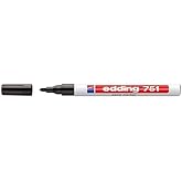 edding 751 PAINT MARKER PEN BULLET TIP - BLACK (PACK OF 3)
