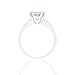 ORROUS & CO Legacy Collection 18K White Gold Plated Cubic Zirconia Solitaire Engagement Ring, Round, 5